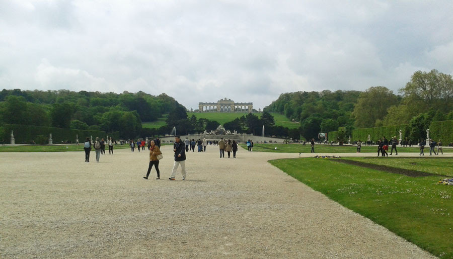 Hill of castle Schoenbrunn