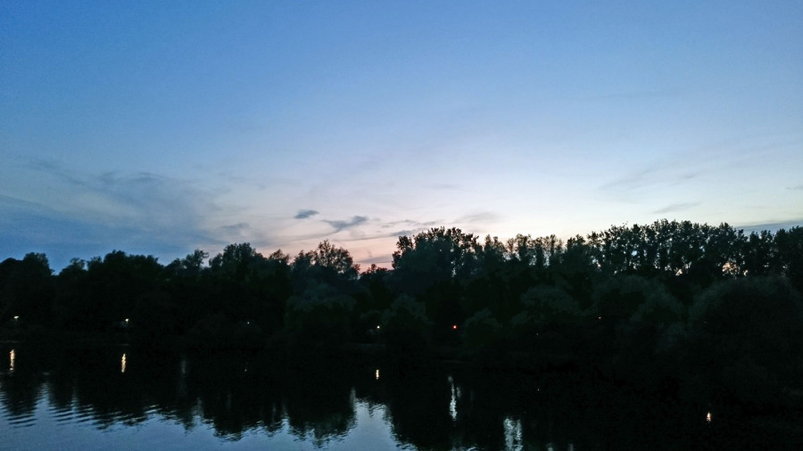 Ausblick von der Terasse im River Side Hotel Nordhorn