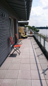 Terasse des River Side Hotel Nordhorn