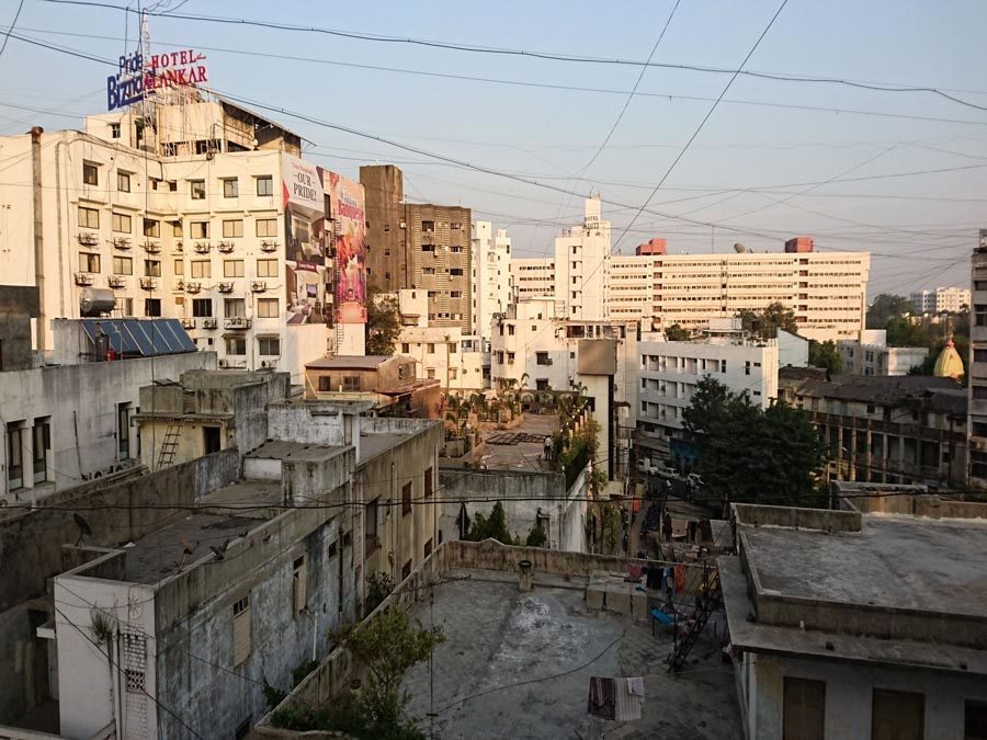 Indientrip - Ausblick auf Vadodara vom Hotel aus