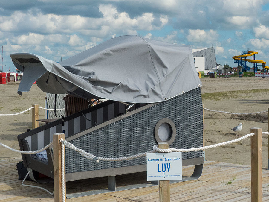 Schlafstrandkorb in Bensersiel "Luv"