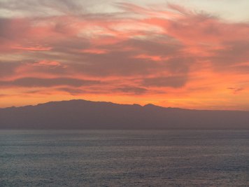 Teneriffa Urlaub - Sonnenuntergang vom Balkon aus