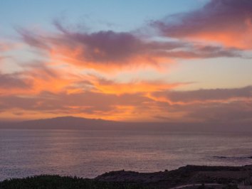 Teneriffa Urlaub - roter Sonnenuntergang