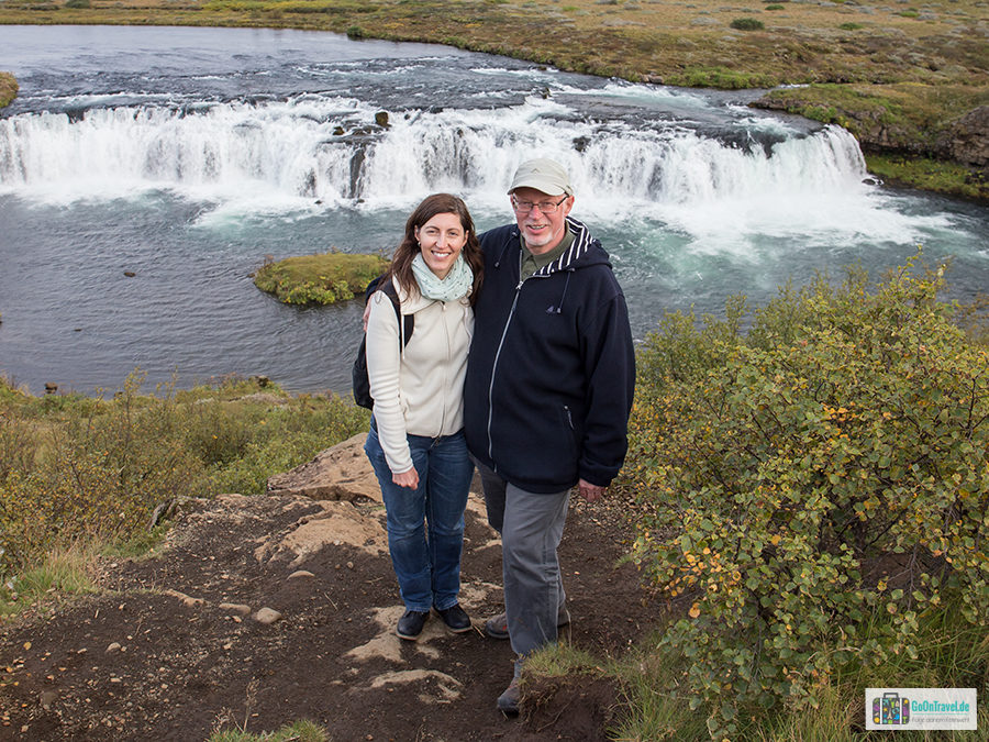Anja mit ihrem Papa in Island