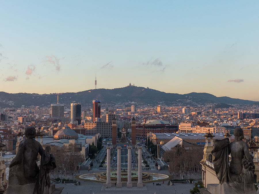 Ausblick über Barcelona vom katalanischen Kunstmuseum