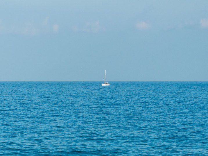 Barcelona Strand mit Blick aufs Meer