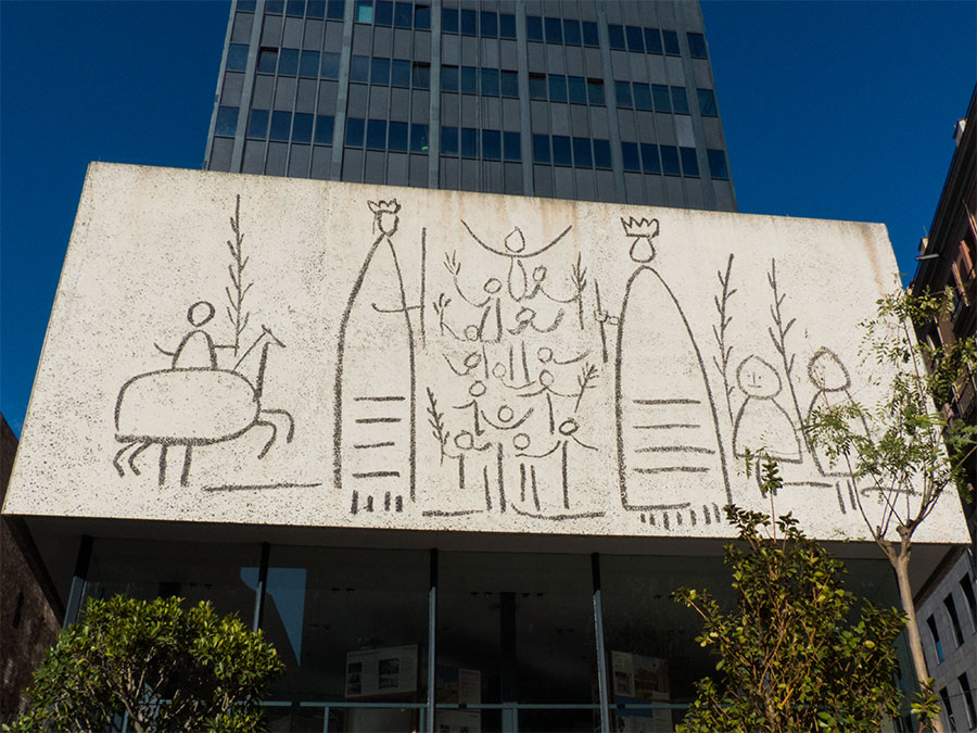 Kunst von Picasso am Collegi d'Arquitectes de Catalunya
