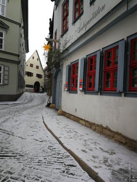 Beim Lutherquartier in Erfurt