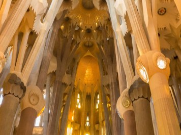 Sagrada-Familia-Innenansicht-Decke-Saeulen