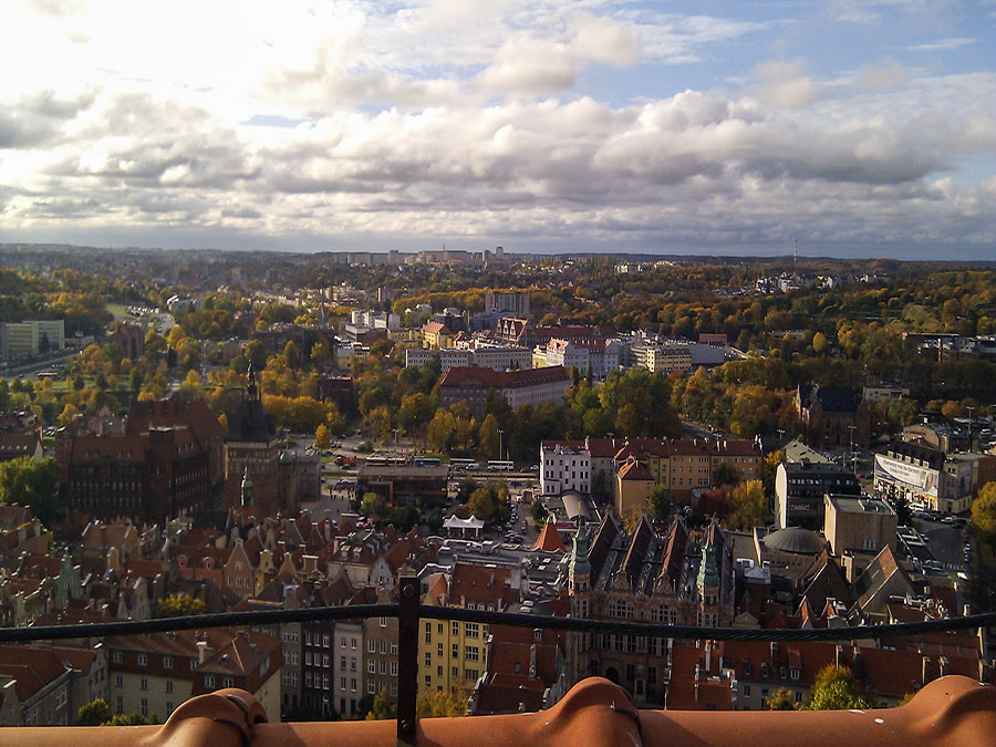 Danzig Highlights Aussicht von der Marienkirche