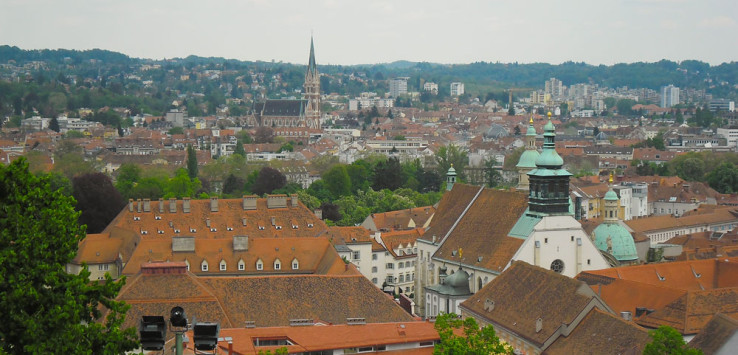 Graz vom Schlossberg aus